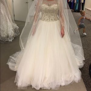 Oleg Cassini Wedding dress and veil